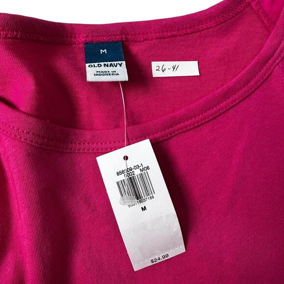 Old Navy Pink Embroidered Puff Sleeves Shirt Women's Size Medium NWT | 26-41 - Picture 3 of 6